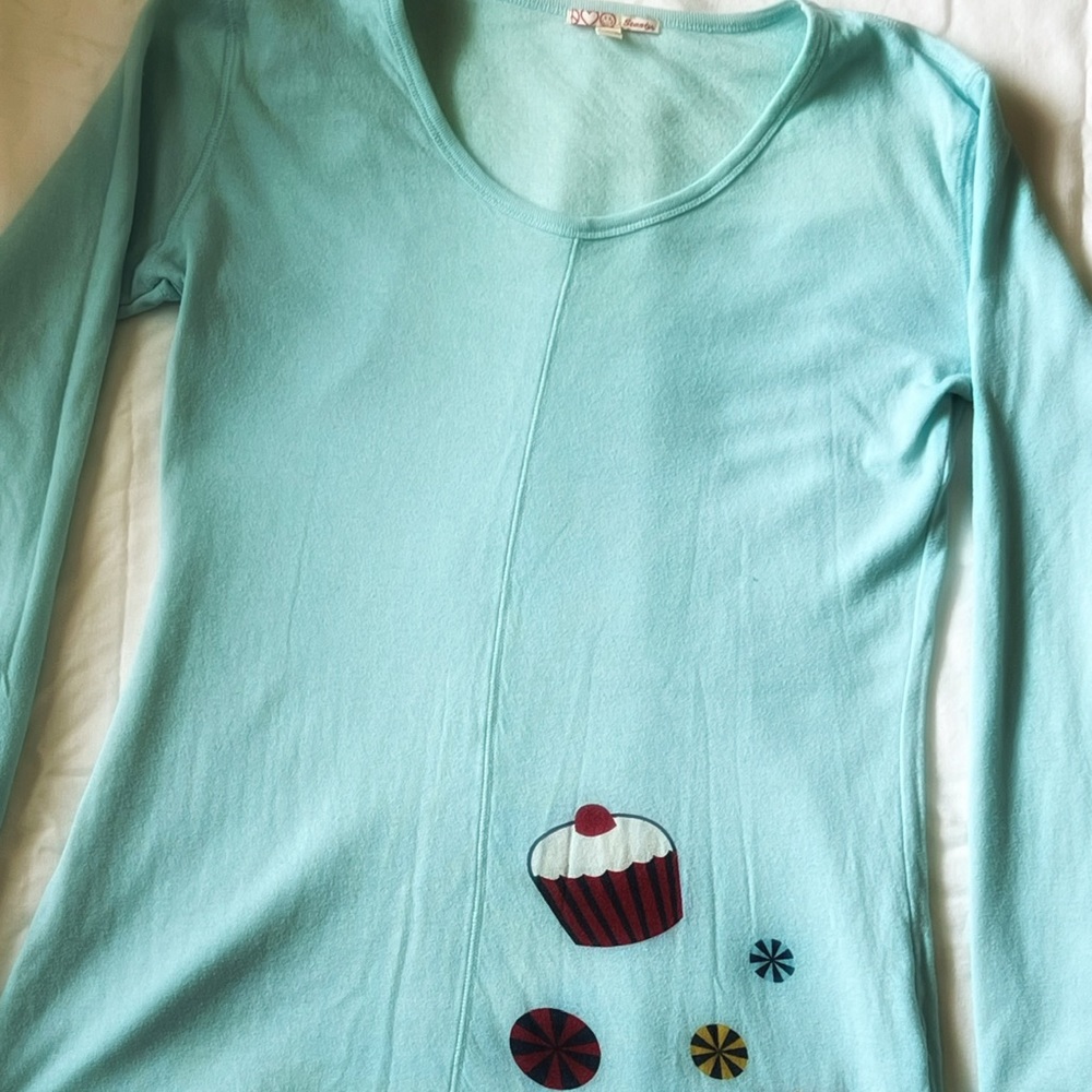 Nightshirt Scanty Powder Blue Sweet Soft Comfy Large